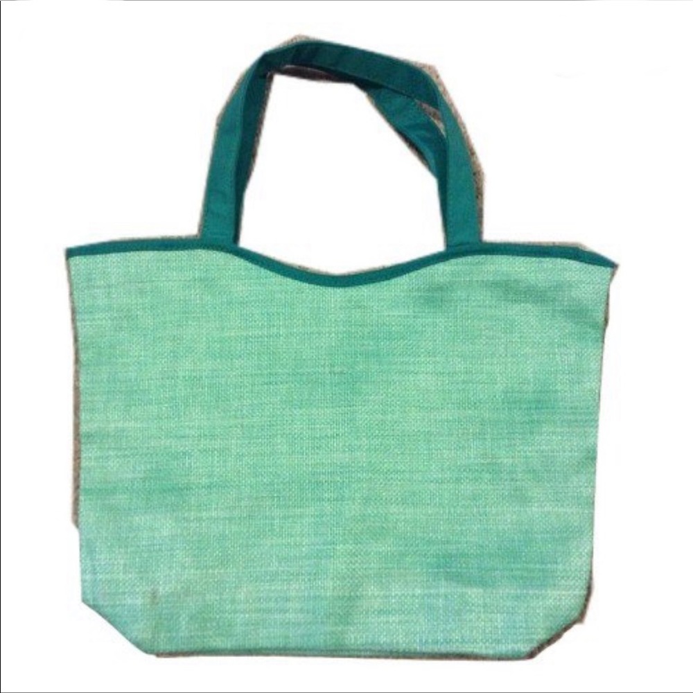 Lancôme green reversible tote bag
